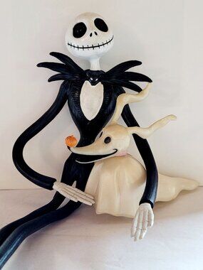 VTG 1993 Nightmare Before Xmas Bendable Jack, Rolling Zero